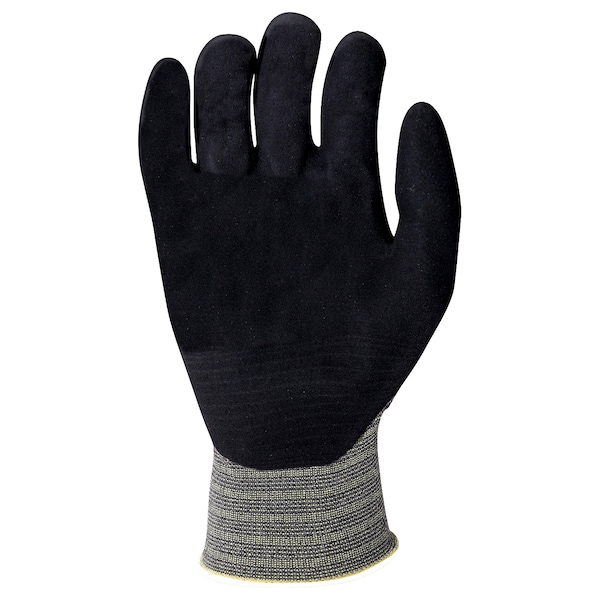 Erb Safety 211-211 Guantes de Nylon con Spandex tejido, recubiertos de Nitrilo Arenoso, Tamaño Mediano, Paquete de 12 - 22511