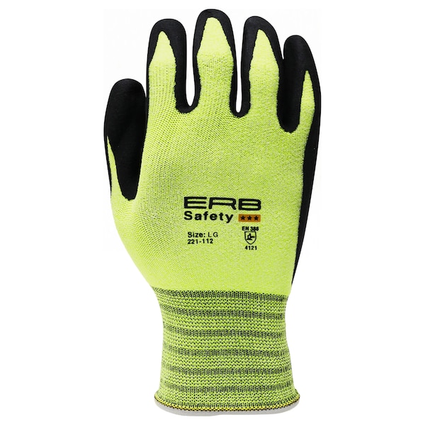 Guantes de Nylon con Spandex tejido, recubrimiento Sandy de Nitrilo, SM, PR - 22515 de Erb Safety