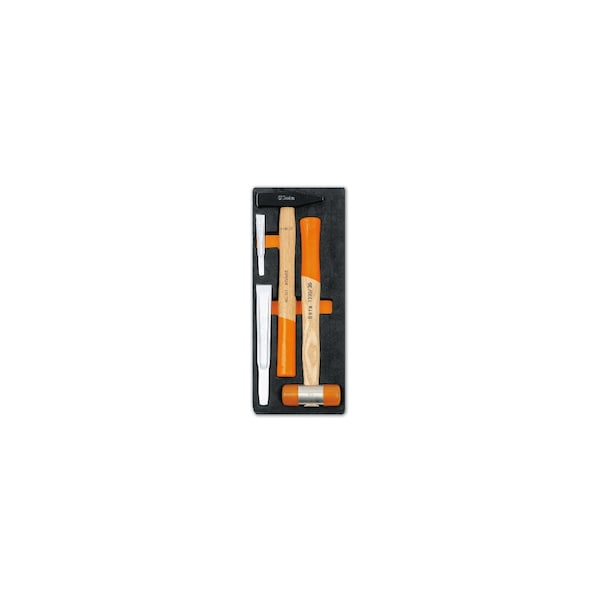 Beta M234 4 Piece Hammer and Chisel Set in Soft Thermoformed Tray - 024500234