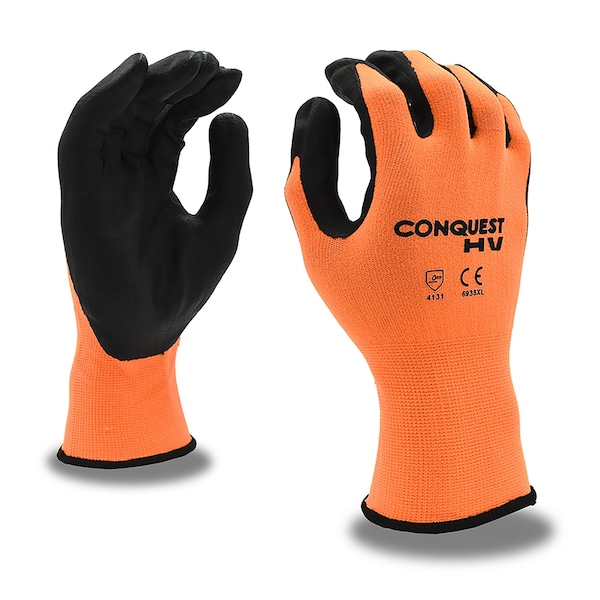Guantes Cordova Conquest HV de Nitrilo/PU con Microespuma, Talla XL, Paquete de 12 - 6935XL