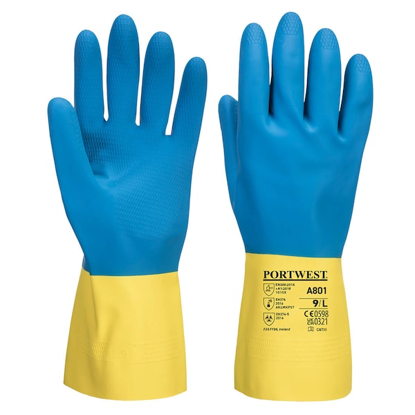 Guante de Látex Doble Recubierto Portwest, XL - A801