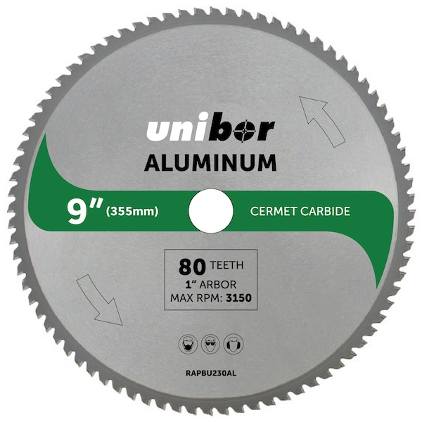 Unibor 9" Cermet Aluminium Blade - RAPBU230AL