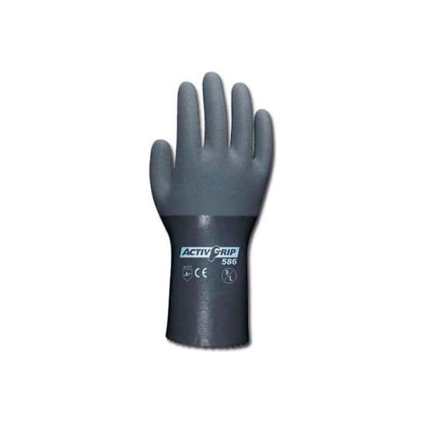 Guantes con recubrimiento de nitrilo con acabado micro-Finish Pip PIP, 56-AG586, Talla L, Gris, 12 pares - 56-AG586/L