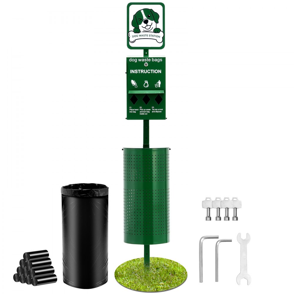 Dog Waste Station 11.5 Gallons Outdoor Dog Poop Station with 600 Bags - GFBZTZCWBYDXEKJXWV0