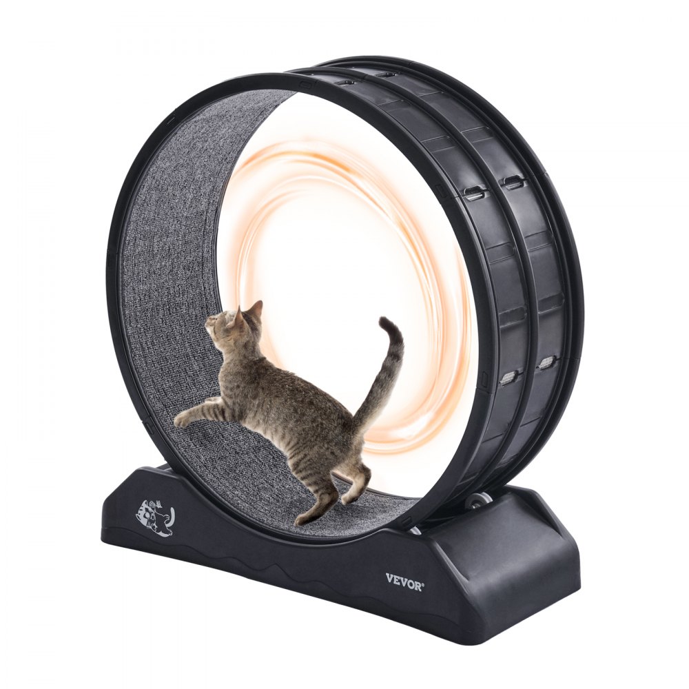 VEVOR Cat Exercise Wheel 31.5 in Large Indoor Cat Running Wheel Treadmill Black - SLMPBJHSPP315IBR5V0