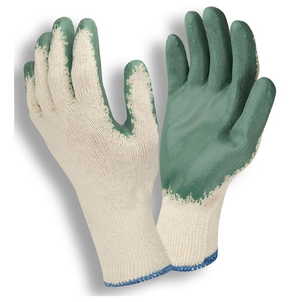 Guantes de punto de máquina con recubrimiento de látex natural Cordova, sumergidos en salpicaduras, verde, XL, paquete de 12 - 3892XL