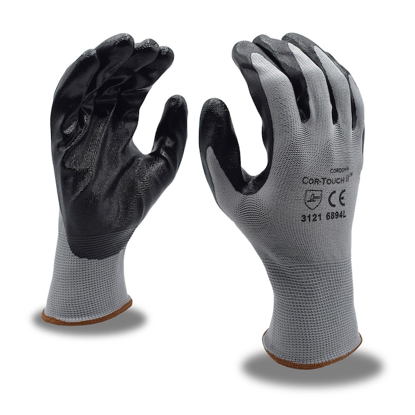 Guantes tejidos a máquina recubiertos de nitrilo Cordova, Cor-Touch II, XS, paquete de 12 - 6894XS