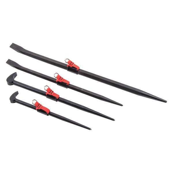 Proto Pry Bar Set, 12in. to 24in. L, 4-Piece - J2100-TT