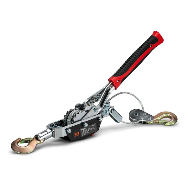 Tr Industrial Portable 4Ton Dual Gear Power Puller, Black - TR81500BK