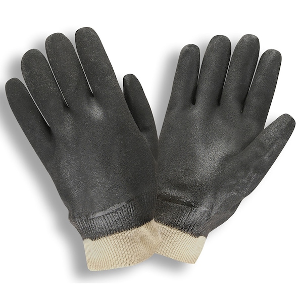 Cordova Negro PVC-Doble Recubierto, Agarre de papel de lija, Forrado con Jersey, 12 Pack - 5100SJ