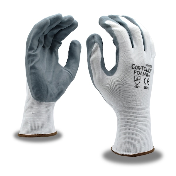 Cordova COR-TOUCH FOAM II, Guantes de Nitrilo, Espuma, L, Paquete de 12 - 6891L