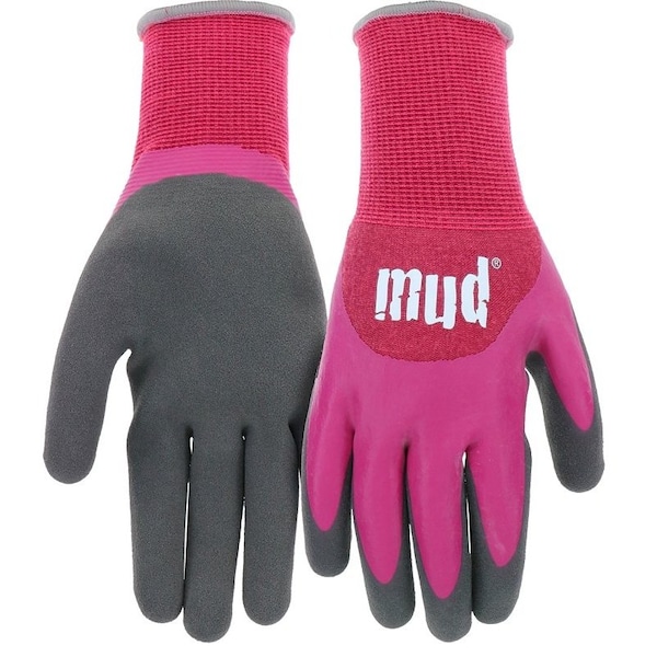 Guante de látex sumergido en magenta SM/MED de Mud GLOVE - MD32001W-WSM