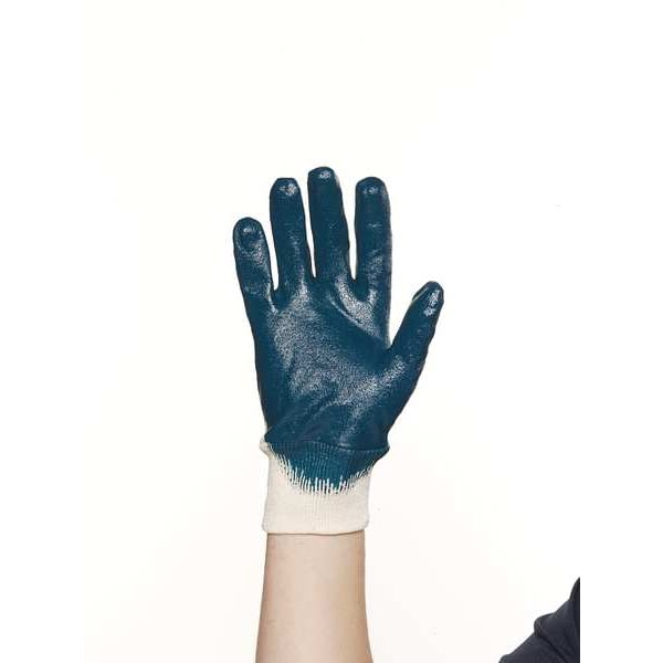 Guantes recubiertos de nitrilo Ansell, cobertura de 3/4 de inmersión, azules, talla L, PR - 47-400