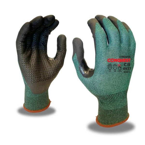 Guante Cordova CONQUEST HPPG de Polietileno de Alto Rendimiento, con Puntos de Nitrilo, XXL - 6937XXL