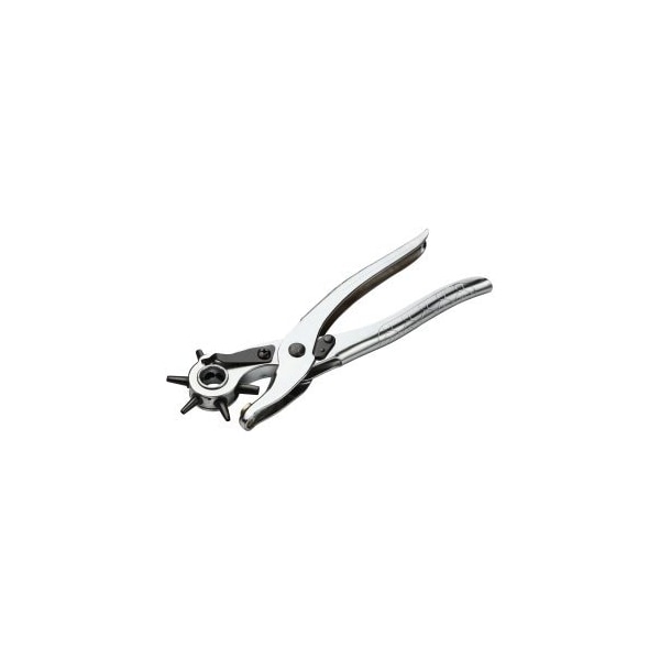 Tolsen Revolving Leather Punch 6 Sizes, 40-Cr Hardened, Chrome Plated - 10101