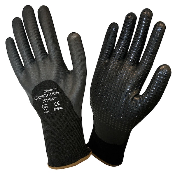 Cordova COR-TOUCH XTRA, Guantes de Nitrilo con Espuma y Puntos, S, Paquete de 12 - 6899S