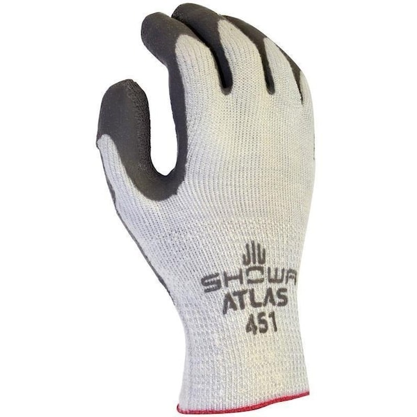 Guantes Showa 451-M, Unisex, M, 9.84 pulgadas de largo, Puño elástico, Gris/Gris claro - 451M-08.RT