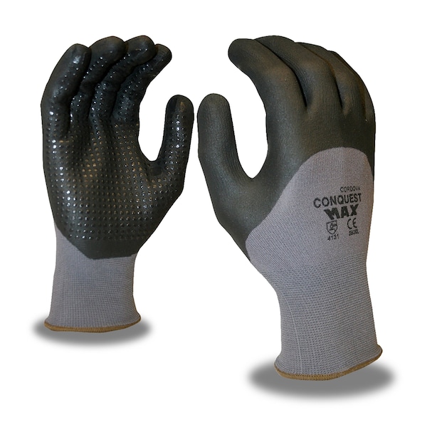 Cordova Conquest Max, Guantes de Nitrilo con Microespuma y Puntos, Talla S, Paquete de 12 - 6920S