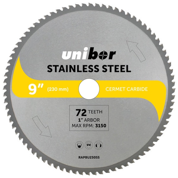 Unibor 9in  Cermet Steel Blade - RAPBU230SS