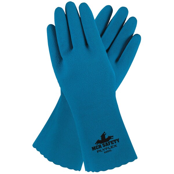 Guantes de seguridad Mcr Safety, PLYFLEX RBR DIP 12'', XXL, paquete de 12 - 6885XXL
