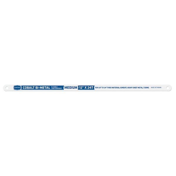 Century Drill & Tool Hacksaw Blade 12" X 24T Teeth Per Inch-Cobalt Bi-Hard - 4424