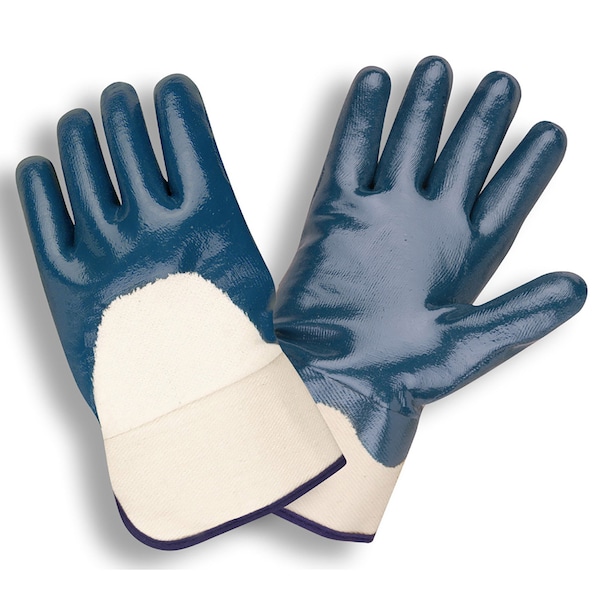Guantes de Jersey Forrados, de Cordova Soportado, de Nitrilo, Lisos, Recubiertos en la Palma y con Puño de Seguridad, Talla 8, Paquete de 12 unidades - 6850-8