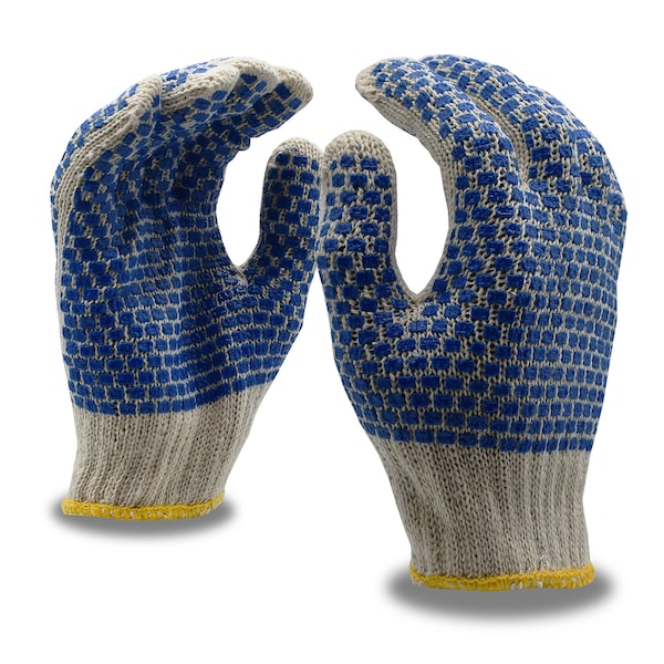 Guantes de punto de máquina recubiertos de látex natural Cordova, color gris, recubrimiento de látex arrugado en la palma, paquete de 12 - 3886S