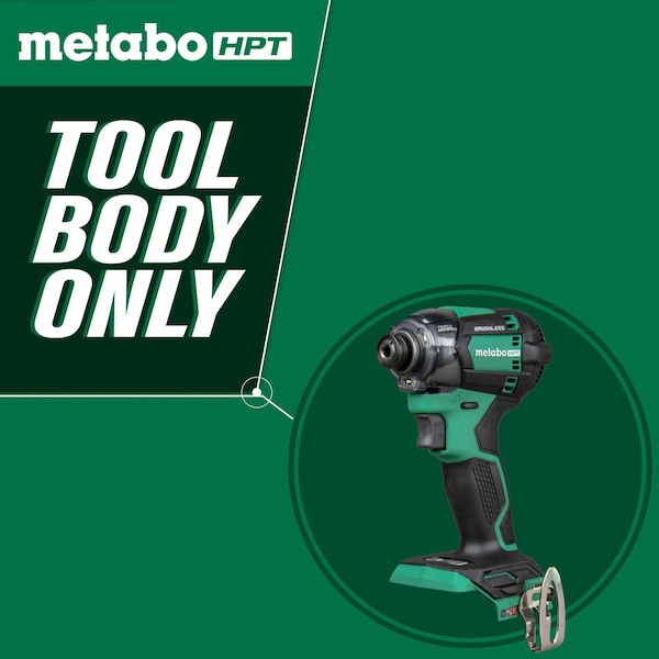 Metabo Hpt 18V MV Cordless Brushless Triple Hammer Bolt Impact Driver Bare - WH18DCQ4M