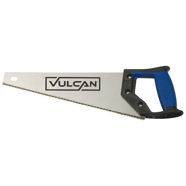Vulcan Handsaw, 14 in L Blade, 7 TPI TPI, Steel Blade, Soft Grip Handle, Plastic Handle - JL-K11741