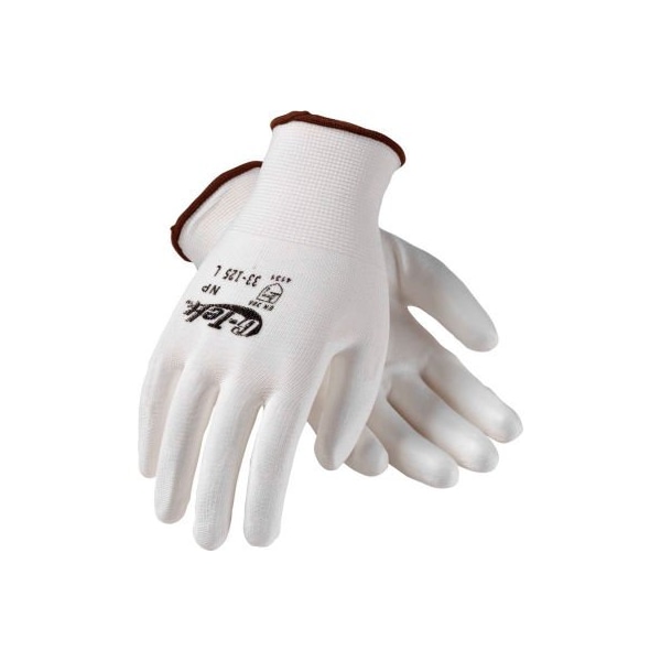 Guante de Nylon Pip PIP® G-Tek® GP™ para tareas generales, recubierto de poliuretano, blanco, M - 33-125/M