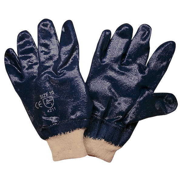 Guantes de jersey forrados, de soporte de Cordova, de nitrilo, suaves, totalmente recubiertos con puño de punto, 10, paquete de 12 - 6810-10