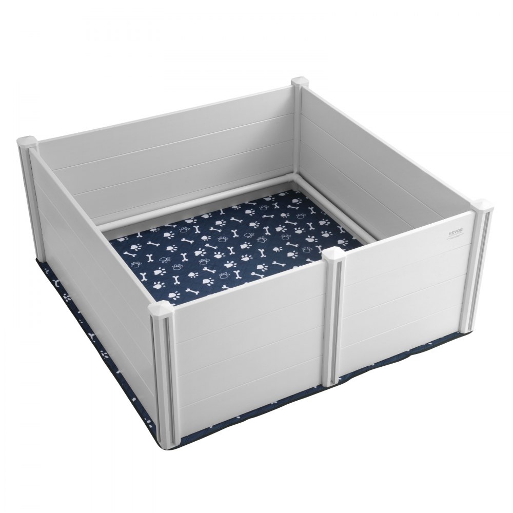 VEVOR Dog Whelping Box 59.8x59.8x24.0in PVC with Rails Pee Pad for Dogs Puppies - ZJZJSLCDXQXLAXF7SV0
