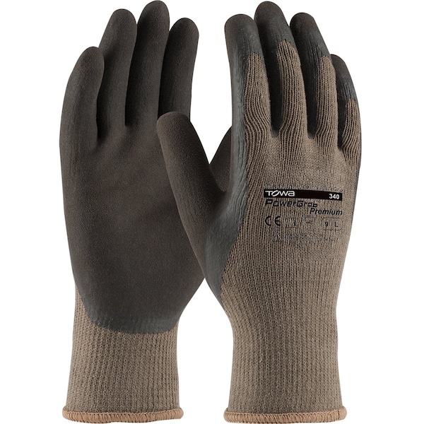 Guantes recubiertos de látex Pip, cobertura de palma, café, S, paquete de 12 - 39-C1500/S