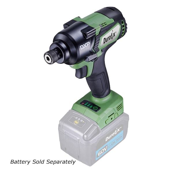 Durofix DXP 60V BLDC 1/4" Impact Driver 3-Stage 200 ft-lbs, Tool Only - RI60165A1T