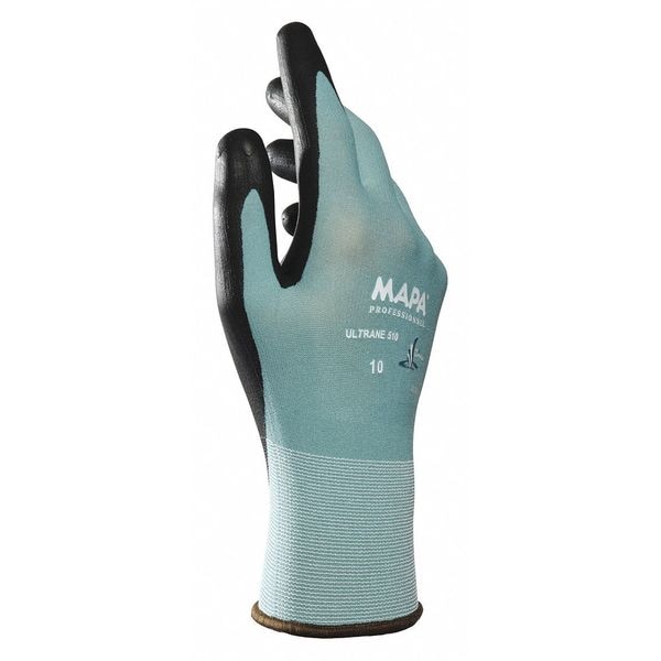 Guantes recubiertos de polímero Ultrane, cobertura en la palma, negro/verde, 11, paquete de 96 - 510