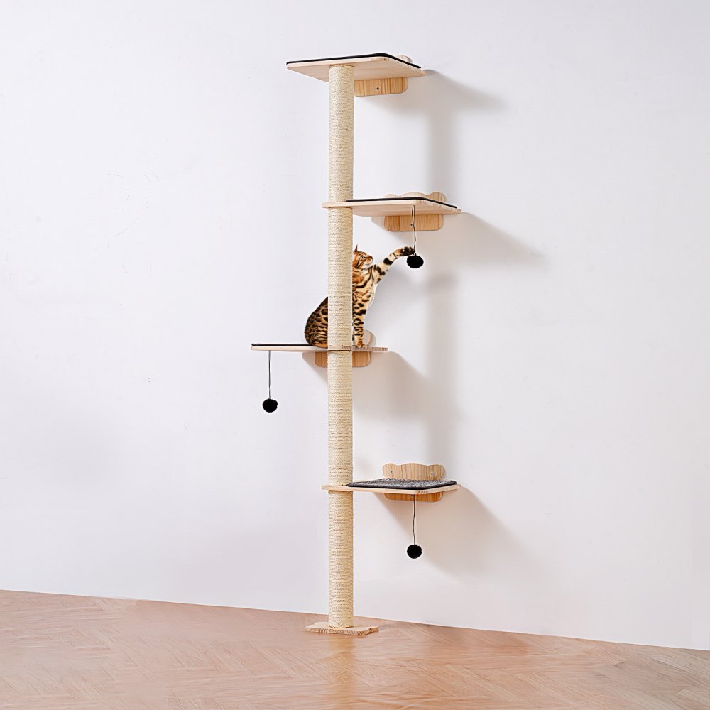 VEVOR Wall Mounted Cat Shelves Tree with Platform Tree-Shaped Cat Furniture - GDSBGSMPJSM2EOFXYV0