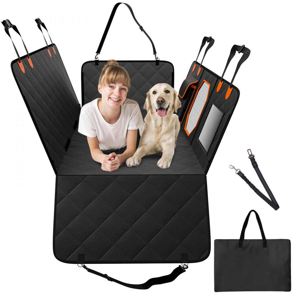 VEVOR 52 x 23.5 in Dog Car Seat Cover for Back Seat Waterproof 600D for Cars - QBDX52235INC0310CV0