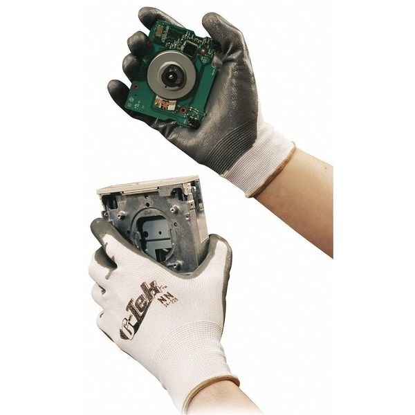 Guantes recubiertos de PVC, XS, Gris/Blanco, Paquete de 12 - 34225XS