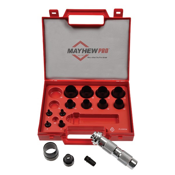 Mayhew HOLLOW PUNCH METRIC 3MM-30MM 16 PC SET - MY66004