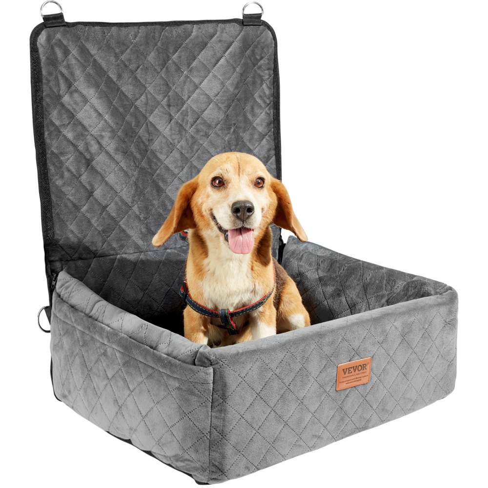 VEVOR Dog Booster Car Seat Pet Car Seat for Small Medium Dog up to 40 lbs Gray - CWZGQCZYHSSFX5CLMV0