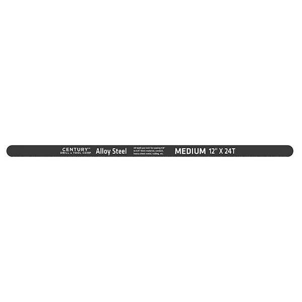 Century Drill & Tool Hacksaw Blade 12" X 24T Teeth Per Inch-Carbon Alloy Steel 2Pak - 4334