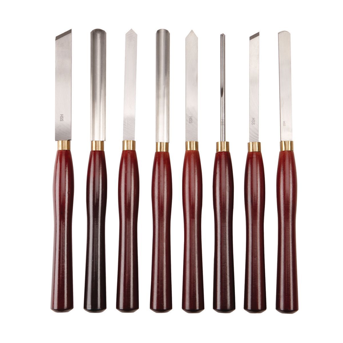 Set de herramientas de torneado de madera de acero de alta velocidad Windsor Design, 8 piezas - 61794