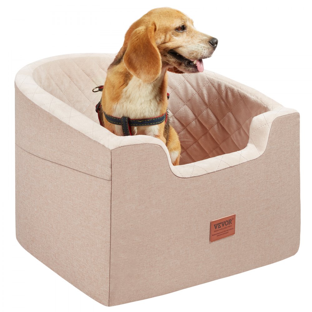 VEVOR Dog Booster Car Seat Pet Car Seat for Small Medium Dog up to 55 lbs Brown - CWZGQCZYZQHT264QBV0