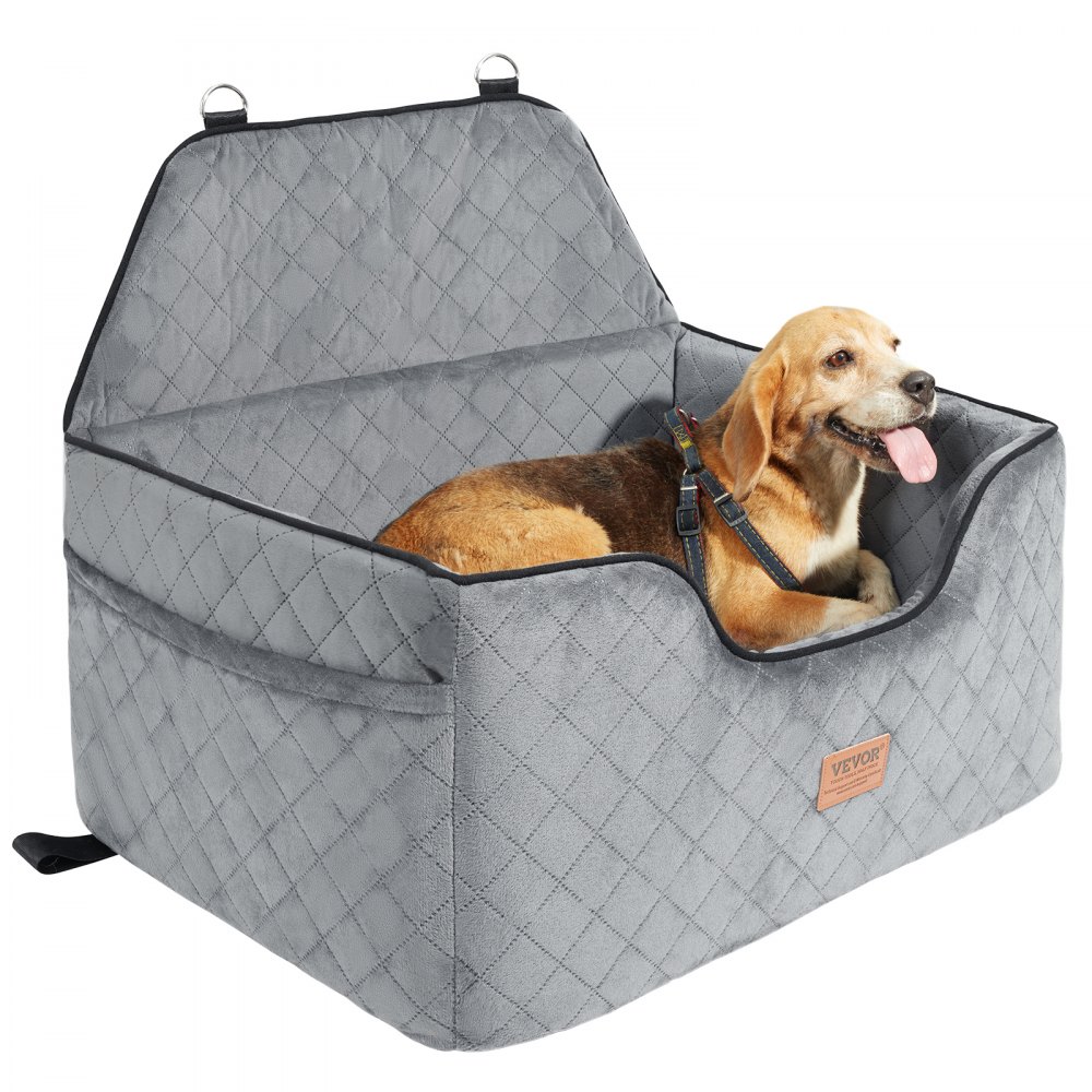 VEVOR Dog Booster Car Seat Pet Car Seat for Medium Large Dog up to 55 lbs Gray - CWZGQCZYHSSFWKF5YV0