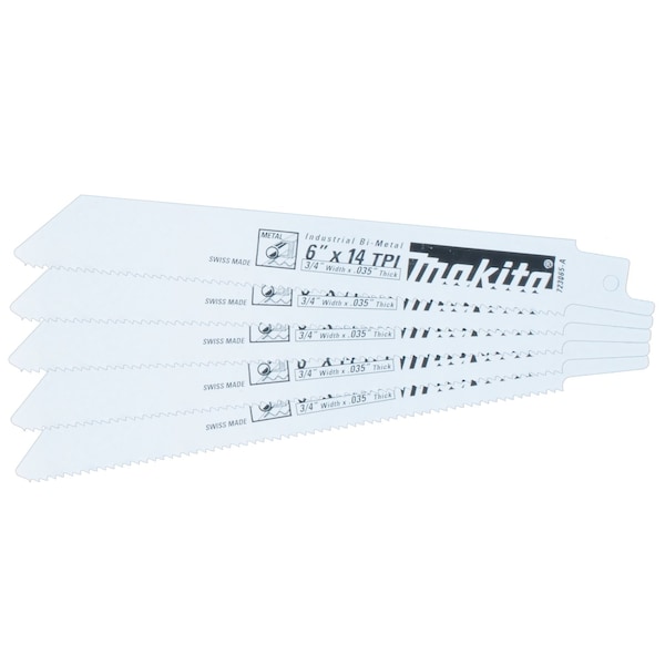 Makita BLADE RECIP 6x3/4 F/MTL 14TPI (5pk) - MP723065-A-5