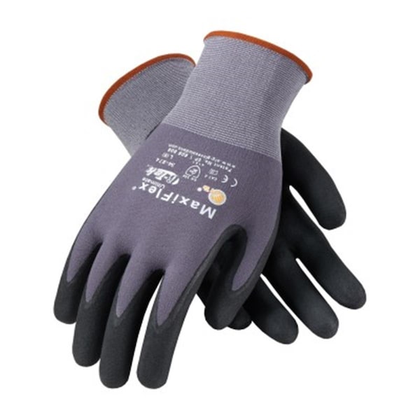 Botón Maxiflex Ultimate 15G con carcasa de nailon Gry y guante de MicroFoam negro extra grande - 112-34-874/XL