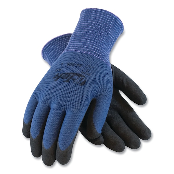Guantes de Nylon Recubiertos de Nitrilo G-Tek GP, Talla Extra Grande, Azul/Negro, Par, Paquete de 12 - 34-500/XL