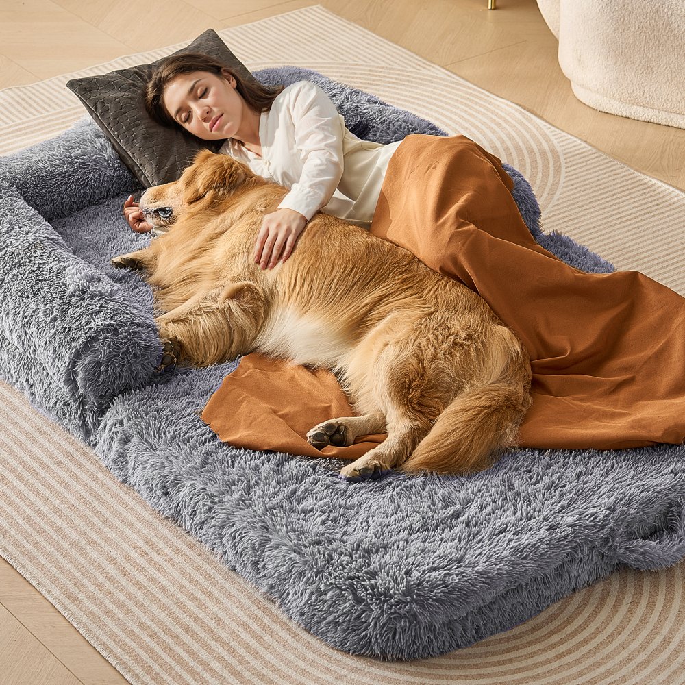 VEVOR Human Dog Bed 72 x48x10in Large Human Size Dog Bed Washable PV Velvet - RLGCBBWZFXZMMZ899V0