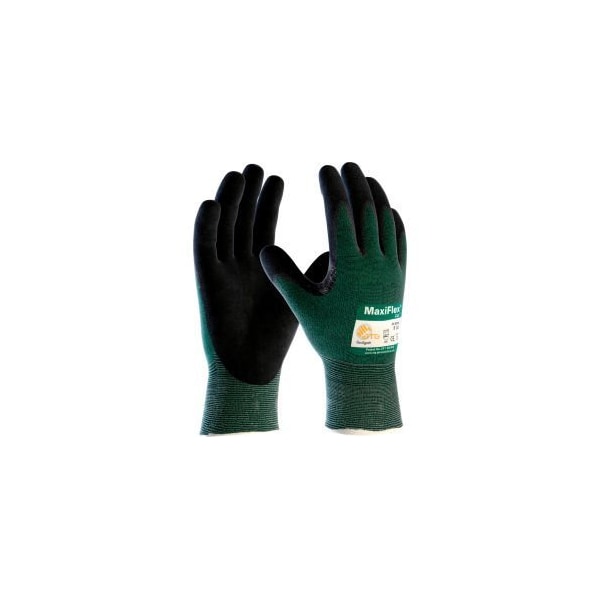 Guantes recubiertos de nitrilo Micro-Foam MaxiFlex® Cut™, negros, grandes, 12 pares - 34-8743/L