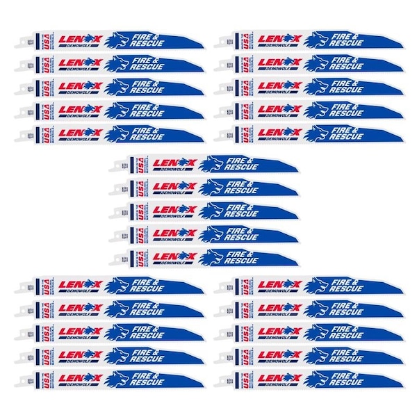 Irwin LENOX DEMOWOLF 9 in. Bi-Metal Reciprocating Saw Blade 10 TPI 25 pk - 20524B960R